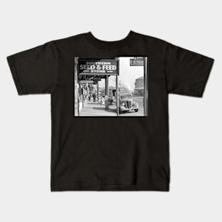 New Orleans Sidewalk, 1935. Vintage Photo Kids T-Shirt